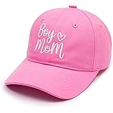 KOLWOVEN Boy Mom Embroidered Hat, Adjustable Cotton Baseball Cap for Proud Moms, Gift for Mother’s Day or Everyday Wear
