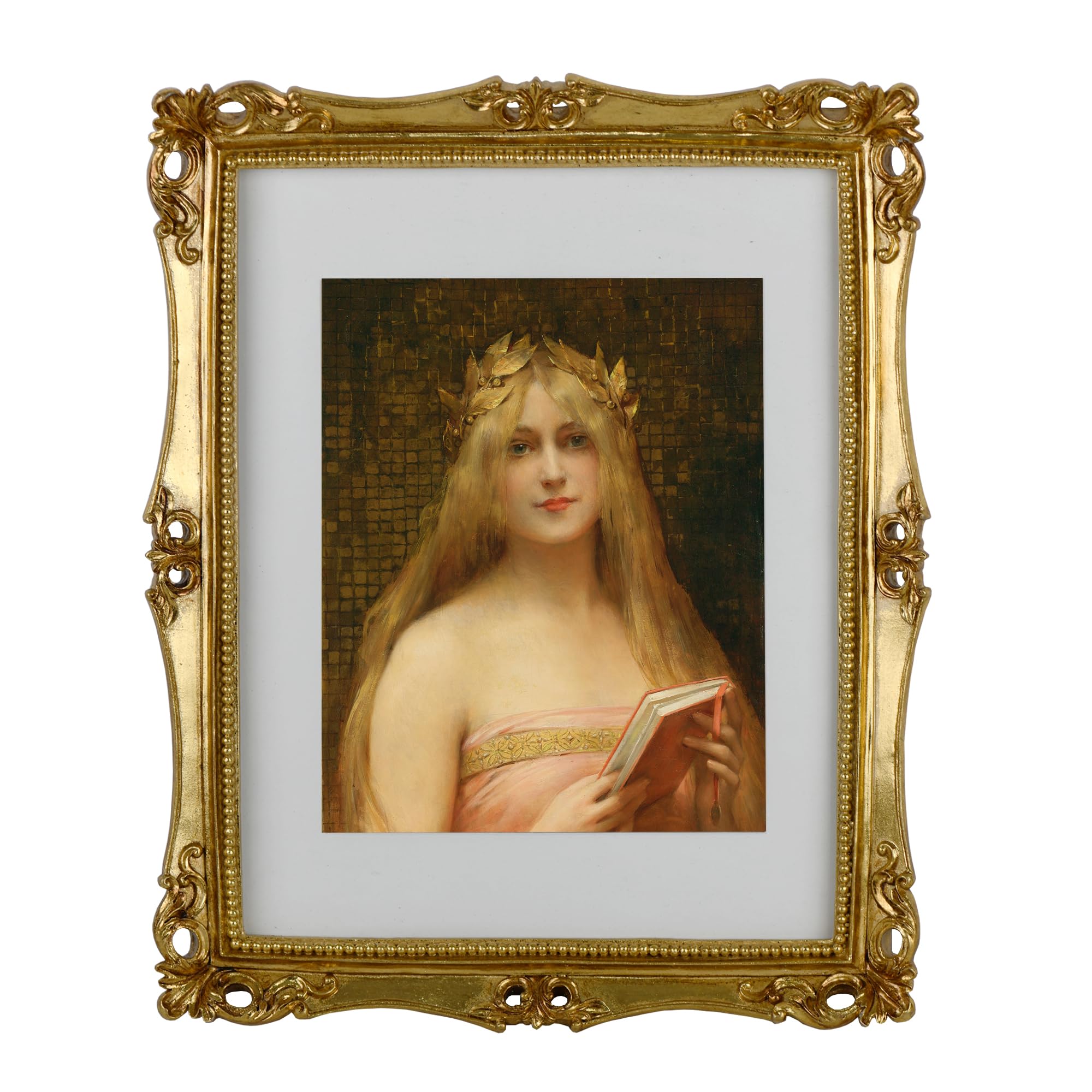 Funerom 11x14 inch/28x35.6 cm Vintage Picture Frames with Glass Front, Ornate Frame, Antique Photo Frames for Tabletop or Wall Hanging Gold