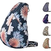 AmeriBag 10" Healthy Back Bag Recycled Poly Print Ergonomic Crossbody Sling Baglett for Everyday Use, Travel & Walking | 10", Print