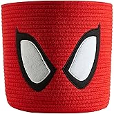 Idea Nuova Marvel Spiderman Rope Storage Basket &ndash; 10'' x 10'' Figural Organizer Bin, Soft &amp; Durable for Kids Room, Toys, Laundry or Nursery D&eacute;cor