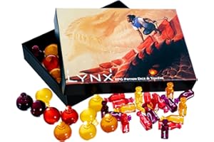 LYNX 15 DND Healing Potion Tokens and Each Potion Level Has a Color Matching D4 Dice Set to Easily Track & Roll for Your D&D Potions - Dungeons and Dragons Role Playing Gift RPG Accessories Markers