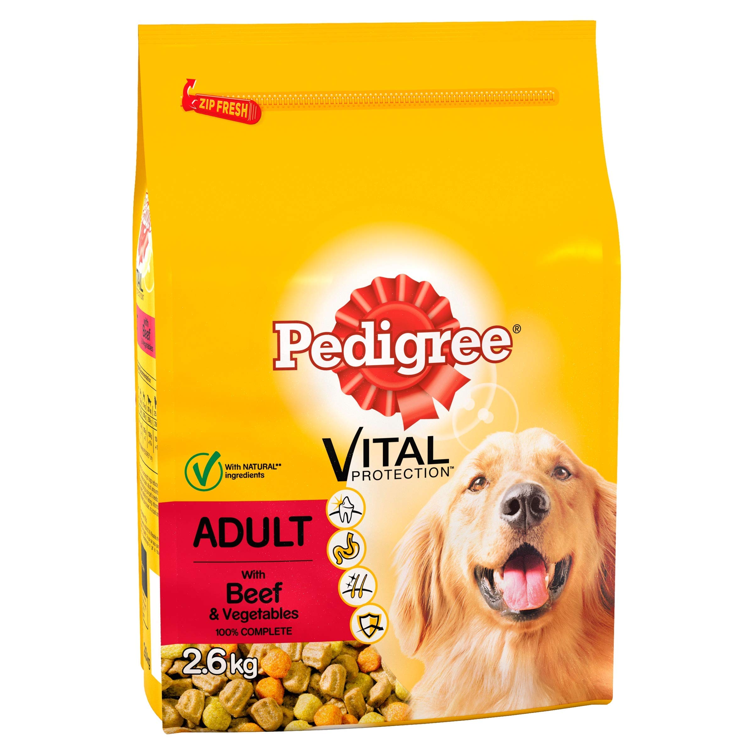 Pedigree Dog Complete Dry with Beef and Vegetable 2.6kg