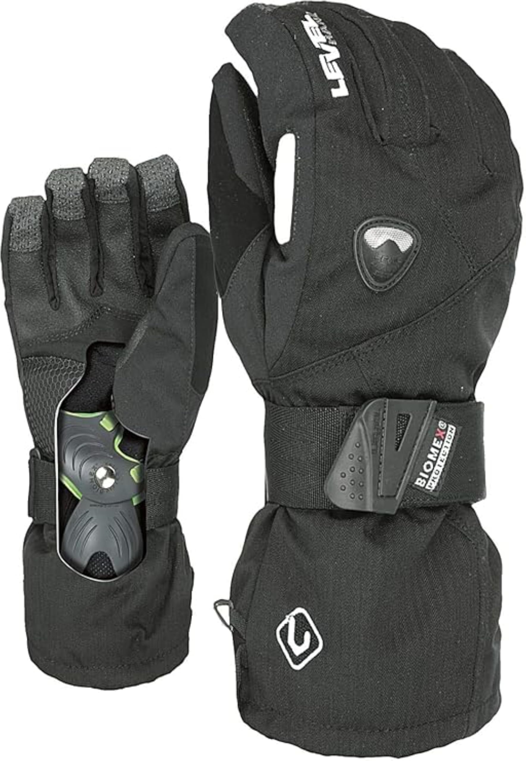 Level Waterproof Fly Men's Outdoor Skiing Gloves available in Black - Size 9