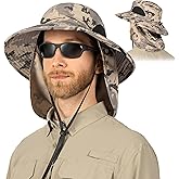 SUN CUBE Wide Brim Sun Hat Men Women, Fishing Hats Sun UV Protection, Mens Hiking Bucket Hat Safari Beach Boonie, UPF 50+