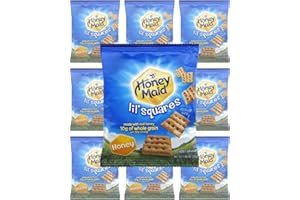 LUXENTON Honey Maid Lil' Squares honey Graham Crackers Snack Pack Honey Maid Honey Graham crackers Healthy Lunch Snacks 10-1.06 oz Bulk Snacks 10 packs