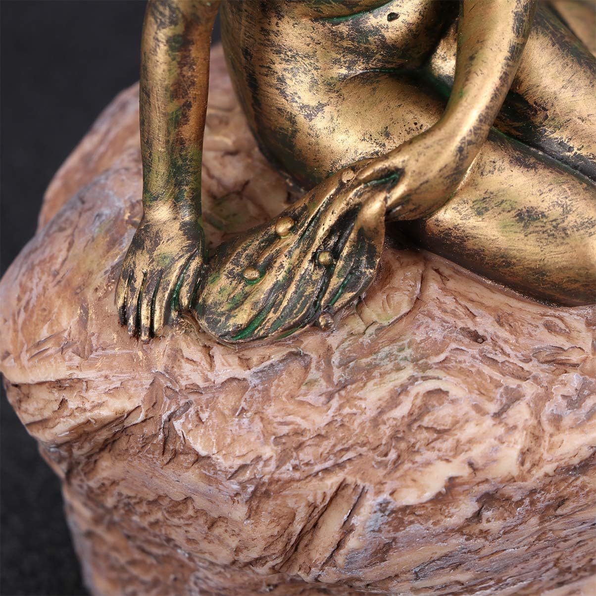 Vosarea Mermaid Figurine Resin Antique Sitting On Stone Mermaid Statue Sculpture For Garden Yard Home Gift Decor Statues Sculptures Urbytus Com