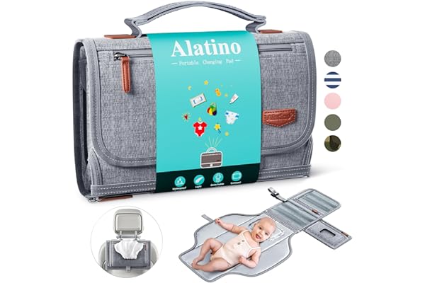 Portable Diaper Changing Pad for Baby, Detachable Travel Changing Pad with Baby Wipes Pocket, Gifts for Baby Shower, Newborn