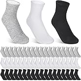 EupHHonycs 50 Pairs Mens Quarter Ankle Socks Breathable Cushion Socks Crew Socks Athletic Socks for Running Traveling