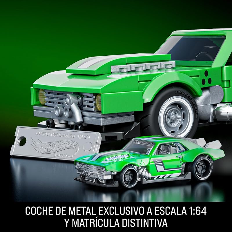 Hot Wheels Custom '68 Camaro Speed Series, 289 peças, detalhes realistas e autocolantes para personalização, para colecionadores adultos e rapazes e raparigas a partir dos 10 anos, JFT17