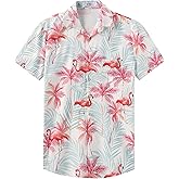 KYKU Hawaiian Shirt for Men: Beach Vacation Summer Short Sleeve Button Down Mens Shirts Casual Stylish