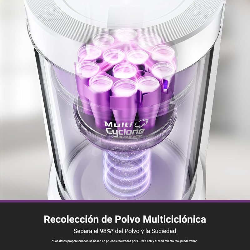 Aspirador de pó robô com esvaziamento automático eureka e20 plus, 8000 pa, esvaziamento automático de poeira, vida útil da bateria de 180 minutos, duodetect ai 3d para evitar obstáculos, para tapetes e pêlos de animais de estimação, branco