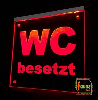 Led Werbeschild Faunz Leuchtschild Hinweisschild Wc Besetzt - led werbeschild faunz leuchtschild hinweisschild quot wc besetzt quot