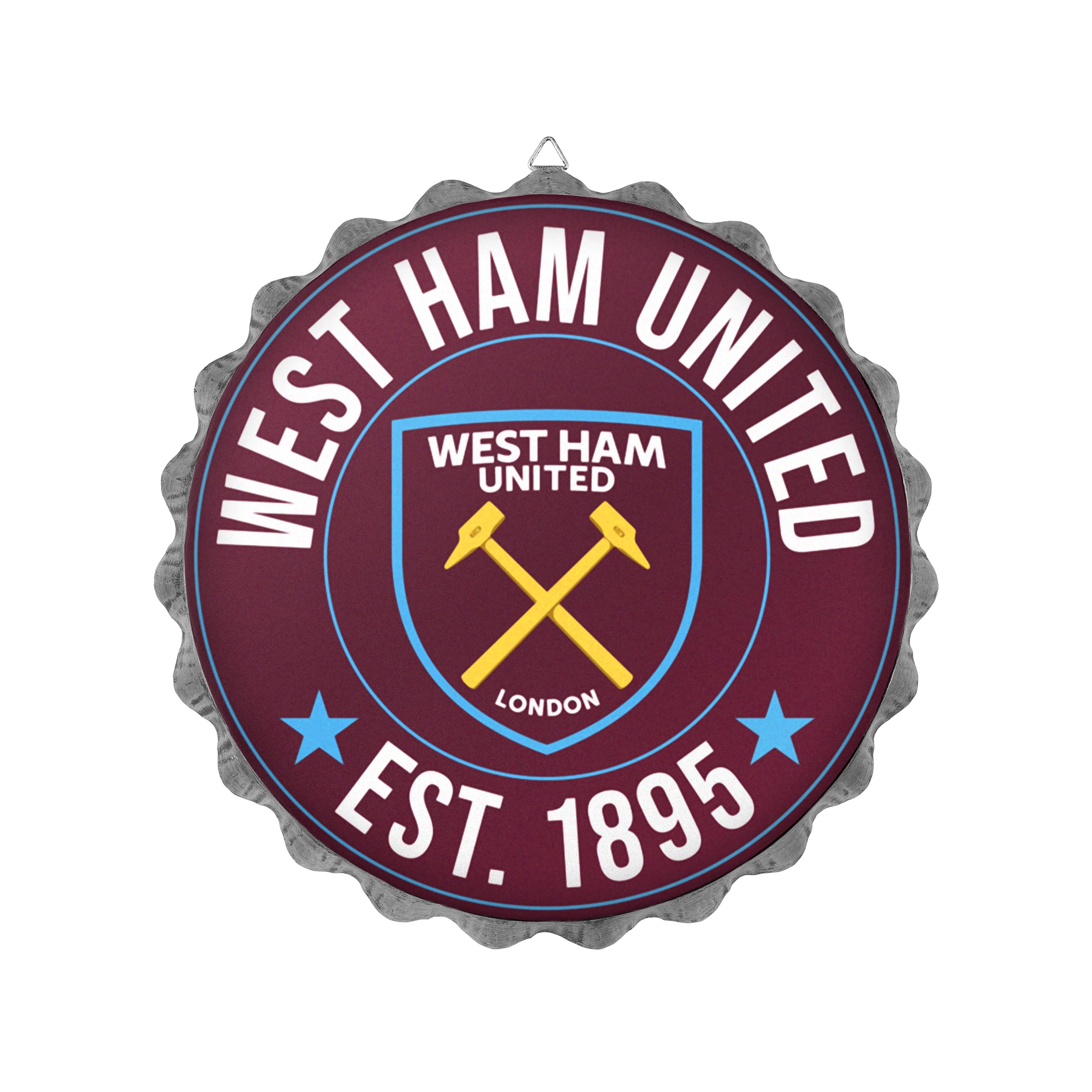 FOCO Officially Licenced Wall Mounted Football Bottlecap Sign (West Ham United)