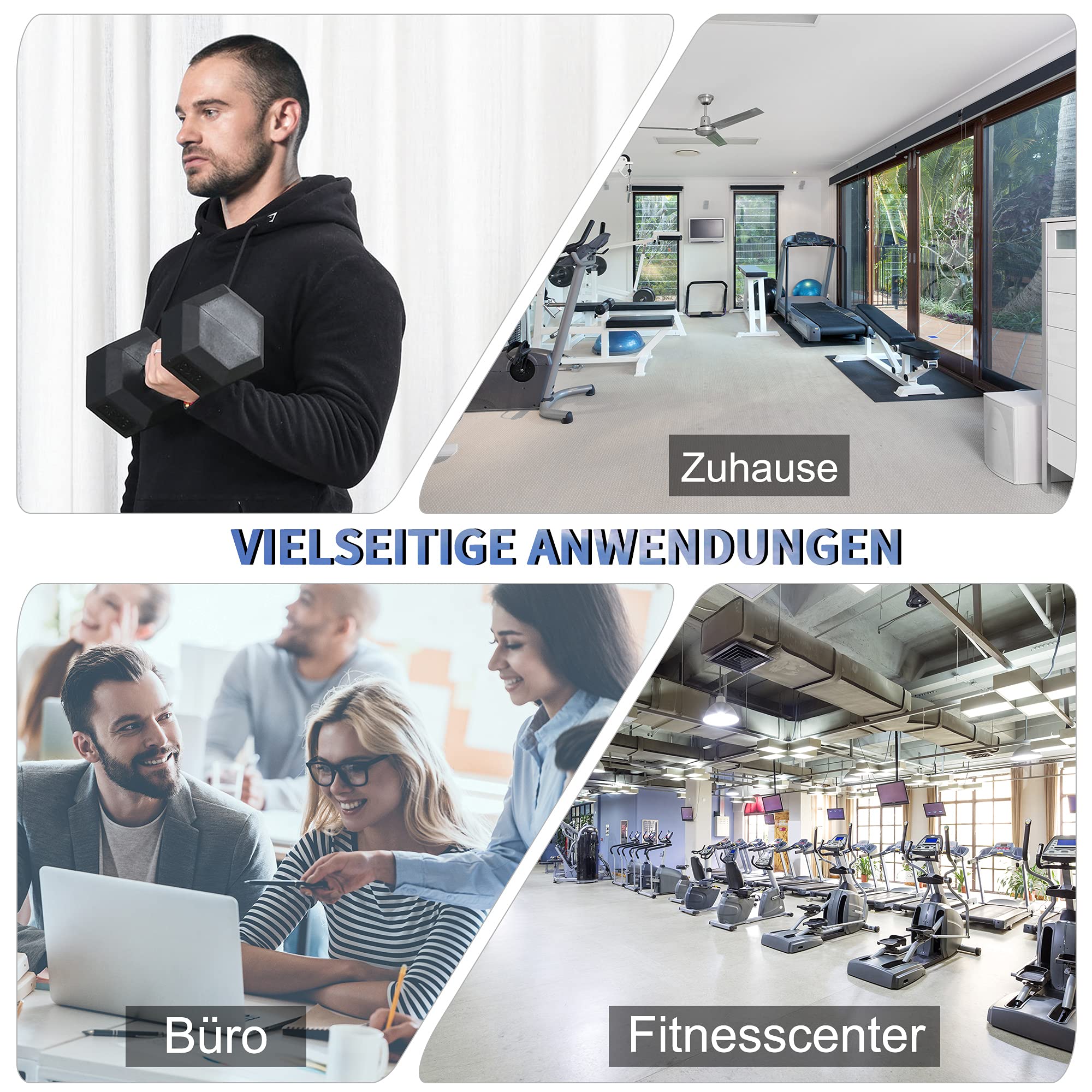 HOMCOM Hanteln mit gerändeltem Griff, Kurzhantel aus Gusseisen, 1 x 15kg, Kurzhanteln für Männer und Frauen, Dumbbell für Zuhause, Fitnessstudio, Krafttraining 6