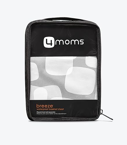 4moms 2017 Breeze playard Waterproof Bassinet Sheet Silver in