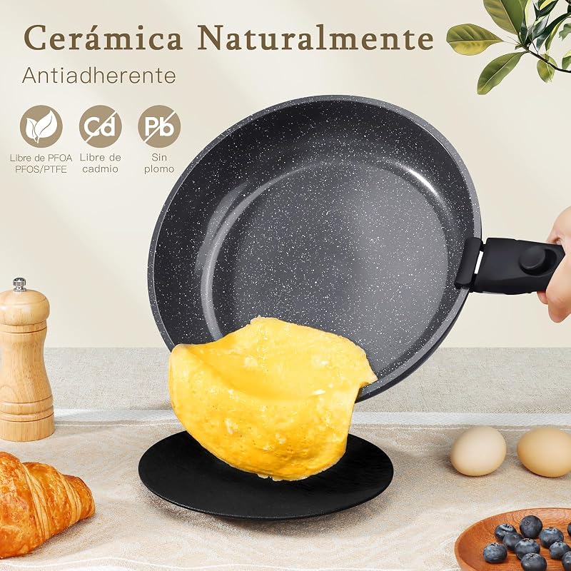 Conjunto de tachos e frigideiras de 15 peças, tabuleiros de indução em alumínio, inclui tabuleiros de 24 cm e 30 cm, casserola de 3 L e 4 L, wok de 28 cm, tampa, pega removível e outros acessórios