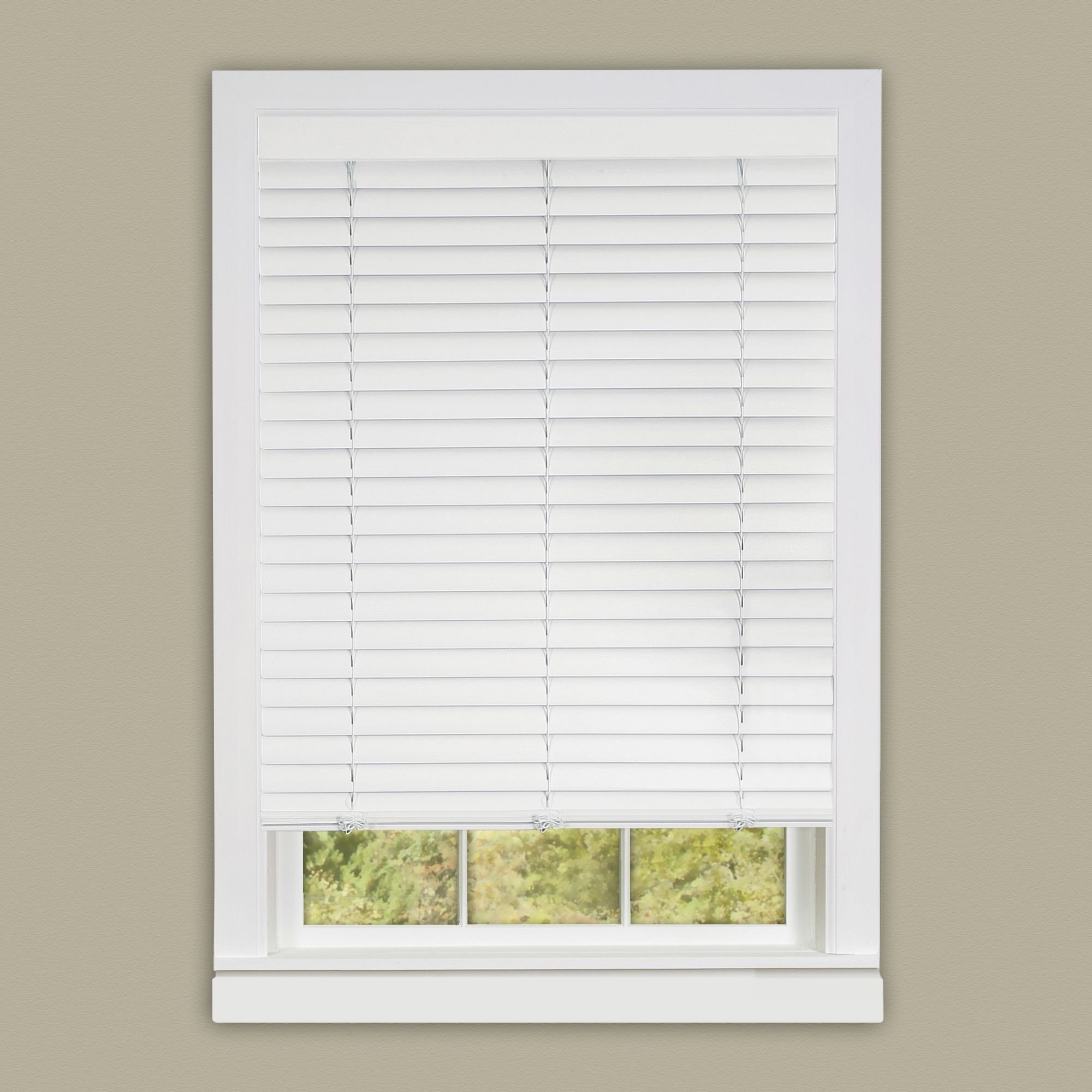 Achim Home Furnishing Cordless GII Luna 2" Slat White Venetian Window Blinds 32" W x 64" L
