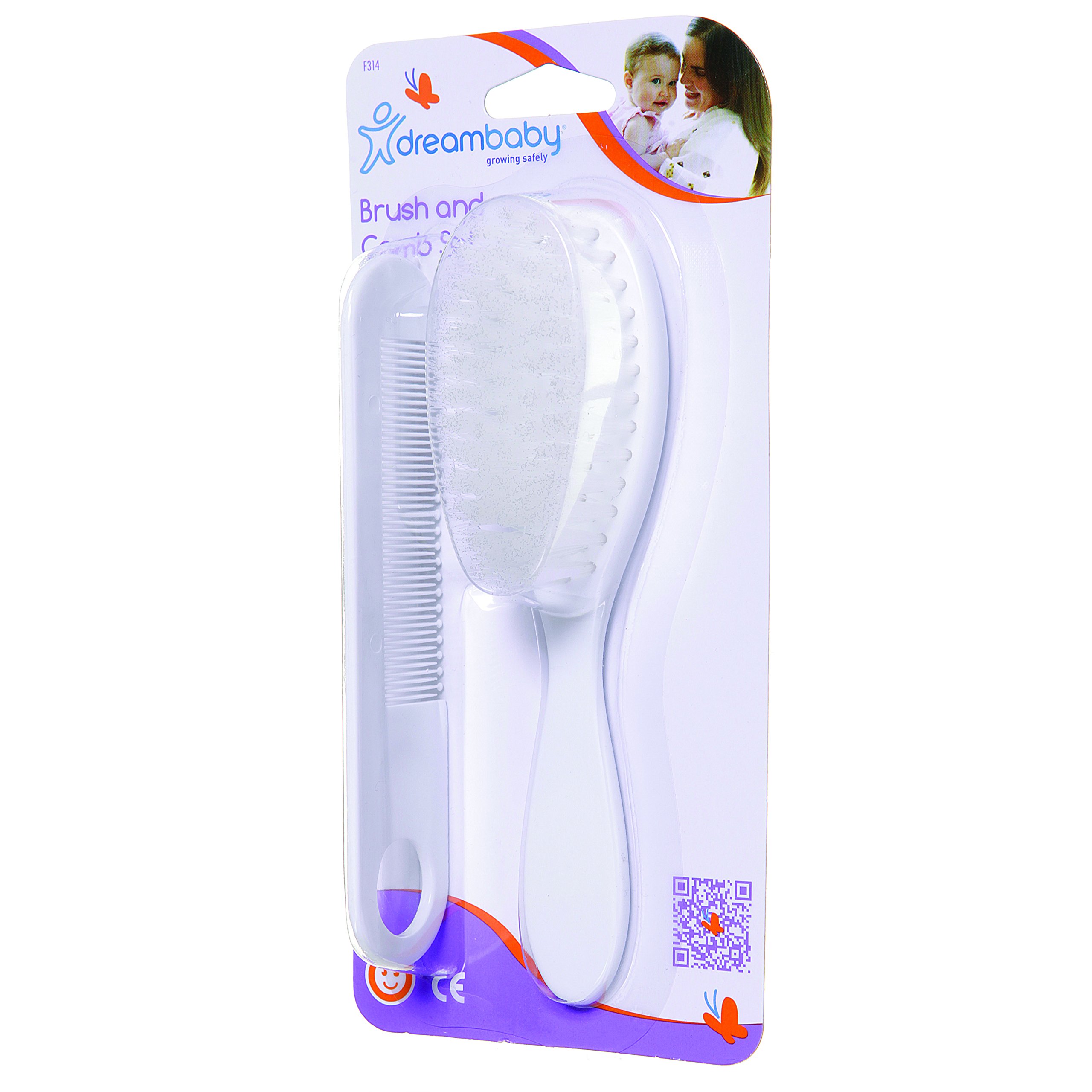 Dreambaby Brush and Comb Set, White