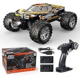 XUERENTECH 1:16 Scale All Terrain RC Car, 36 KPH High Speed 4WD Electric Vehicle with 2.4 GHz Remote Control, 4X4 Waterproof Off-Road Truck with Two Module Batteries