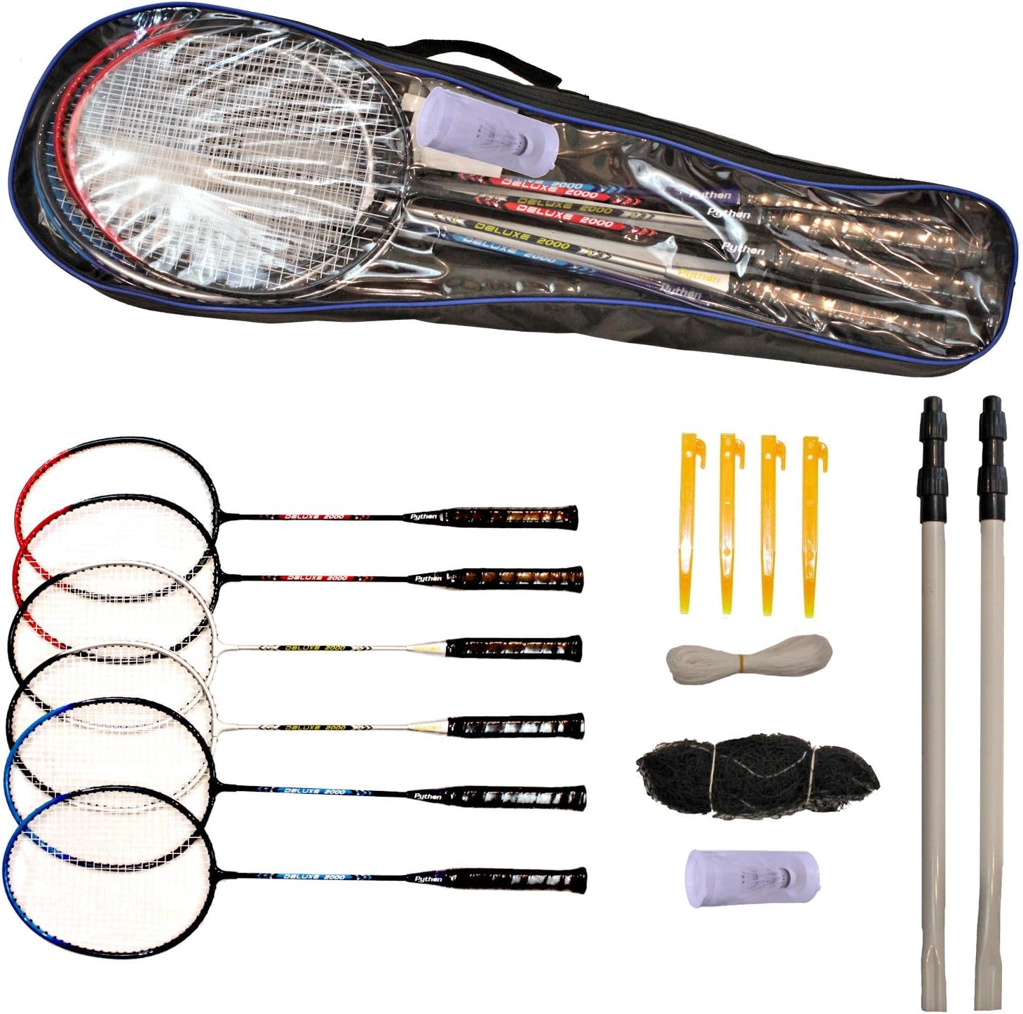 Amazon Python Ultimate Badminton Starter Set (Kit)(+2 Bonus Racquets