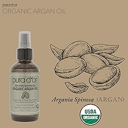 PURA D'OR 4 Oz ORGANIC Moroccan Argan Oil - USDA