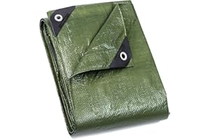 GUARD SHIELD Tarp Green 6x6 Feet Multi Purpose Waterproof Poly Tarp Cover 5mil