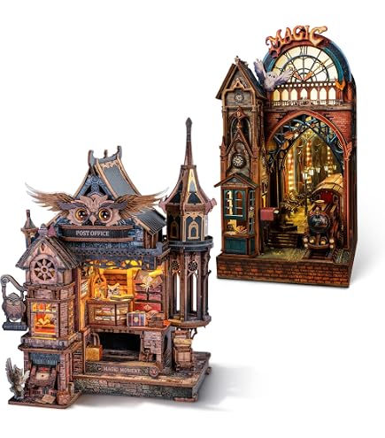 Amazon.com: FUNPOLA 3D Wooden Puzzle Magic Station Book Nook