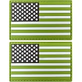JBCD US American Flag Patch USA Tactical Military Patch - PVC Rubber Hook and Loop Fastener Patch, 2 Pack