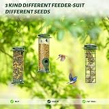 Urban Deco Green 3 Pack Fat Ball Bird Feeder Metal Hanging Station view 3