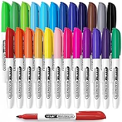 SFAIH 24 Colors Permanent Markers - Assorted