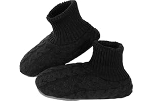 BenSorts Men Fuzzy Slipper Socks with Grippers Non Slip Indoor House Socks Christmas Gifts
