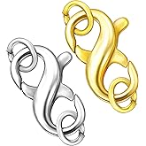 Dailyacc Double Opening Lobster Clasp 316 Stainless Steel Silver and Gold Pleted Necklace Bracelet Extender Clasps and Closures for DIY Jewelry