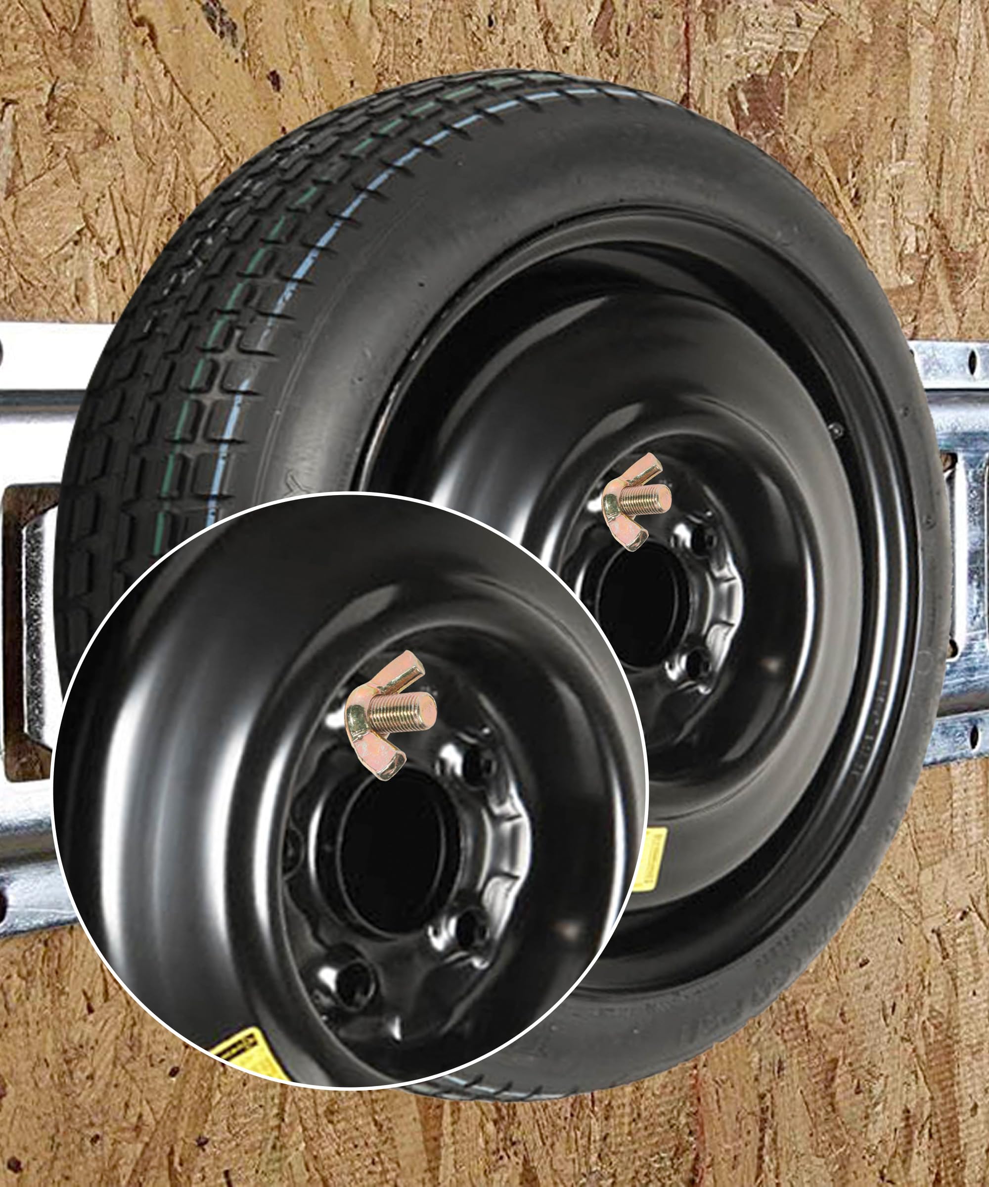 Image showcasing Mua Spare Tire Mount,E Track Spare Tire Holder Mount,Trailer Spare Tire Mount,X-Track Spare ...