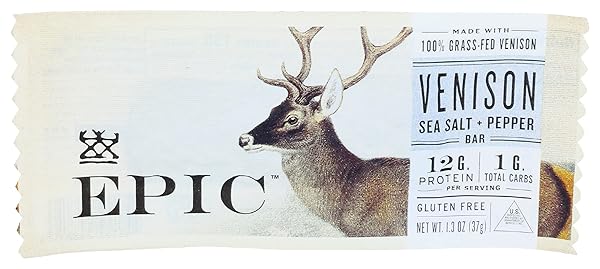 EPIC PROVISIONS SEA SALT & PEPPER VENISON BAR, 1.3 OZ