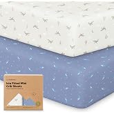 Pack and Play Sheets Fitted 2pk Mini Crib Sheet Pack N Play, Marine Muse | 38x26 Soft Viscose from Bamboo, Pack N Play Mattress Sheets, Snug Toddler Playard Bedding, Mini Mattress Cover, Boys, Girls