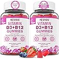 2Pack Vegan Vitamin D3 + Vitamin B12 Gummies, High Potency Vitamin D3 5000IU & 1000 mcg Methylated B12, Vitamin D3 and B12 for Adults, Support Bone Health, Immune & Energy Supplement, 120 Count