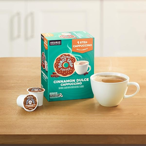 THE ORIGINAL DONUT SHOP ONE-STEP CINNAMON DULCE CAPPUCCINO, KEURIG SINGLE-SERVE K-CUP PODS, 20 COUNT