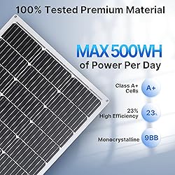 Topunive 100W 12V Flexible Solar Panel 9BB
