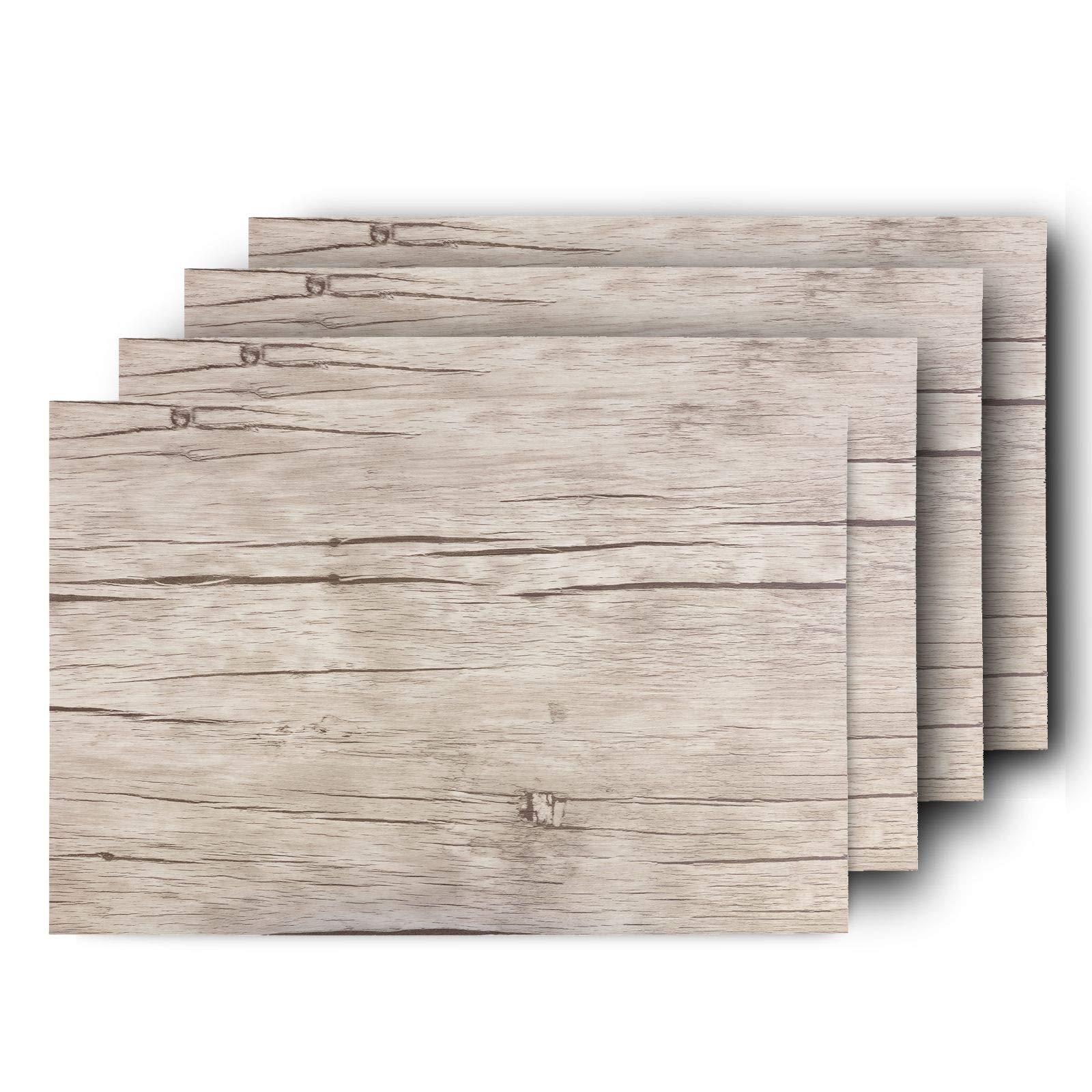 Westmark 4 placemats, 45 x 30 cm, synthetic, wooden look, Saleen-Edition: Nature, light oak, 01059810150
