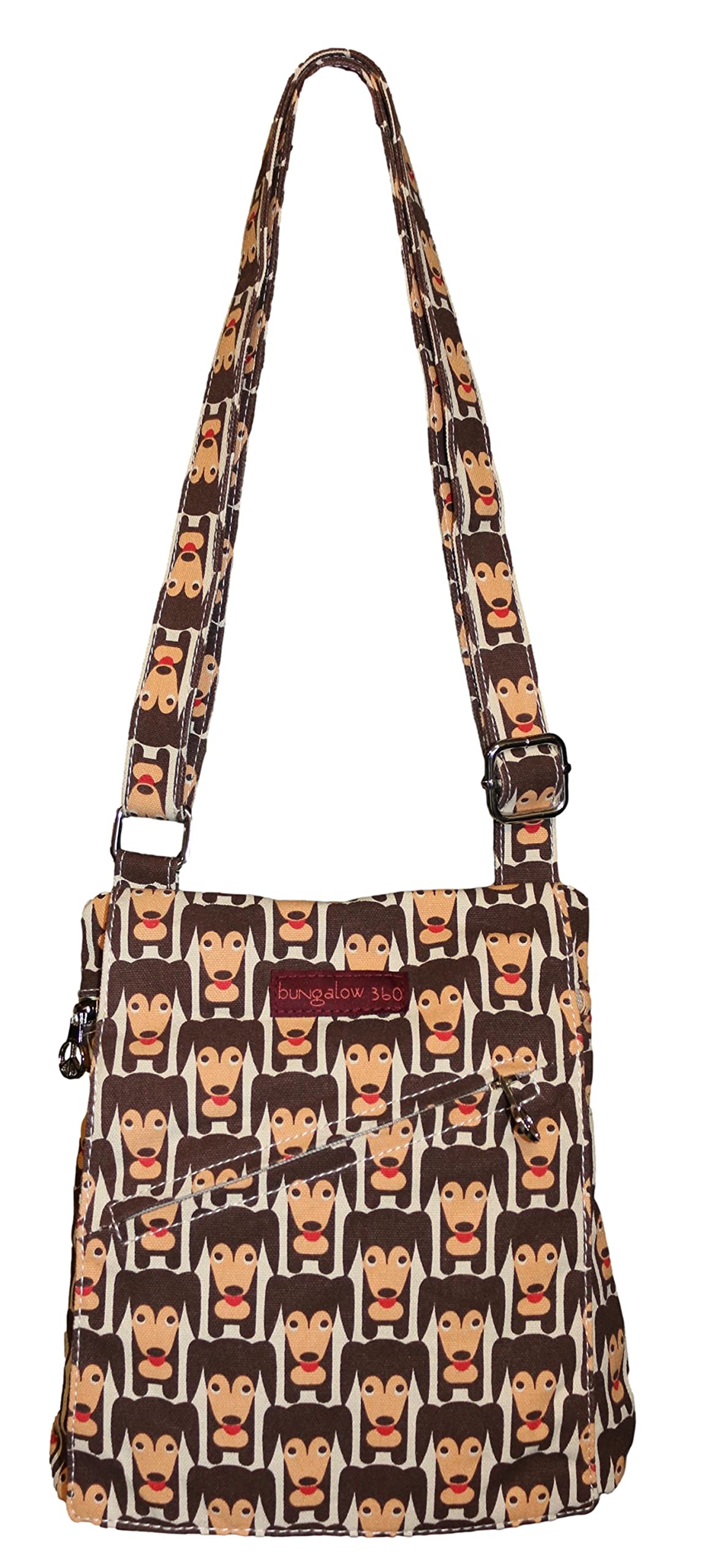 bungalow 360 Small Messenger Bag, Happy Dog, S, Durable