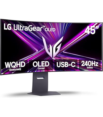webOS付 LG UltraGear OLED 45GX90SA-B LG Ultragear™ 45GX90SA - 45-inch OLED 240Hz 0.03ms WQHD