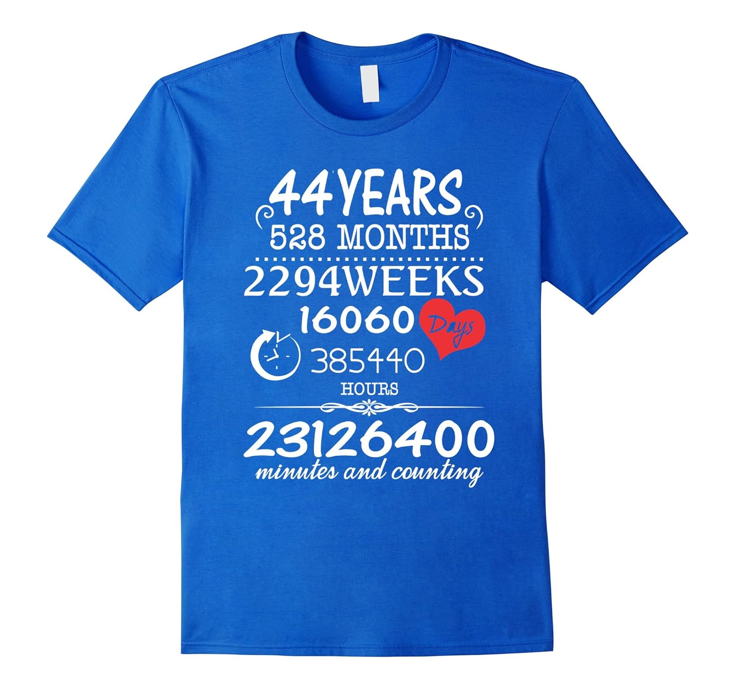 44th Wedding Anniversary TShirt 44 Years Vintage Gift