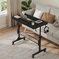 Small Portable Rolling Standing Desk - 32 Inch