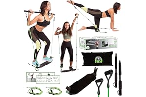 DREAMCONTROLLER Portable Exercise Equipment for Home Workouts with Best Workout Accessories for Exercise & Fitness Home Gyms- Board,Bar,Resistance Bands Full Body Workout Machine & more at Home Gym Equipment Machines