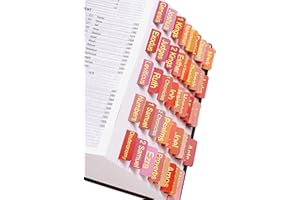 VOKT Laminated Bible Tabs for Women and Men, 105 PCS Large Print Bible Tabs for Christian Gift, Bible Tabs for Bible Study Supplies, Bible Index Tabs (66 Bible Labels Tabs+39 Blank Tabs)