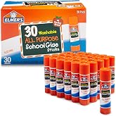Elmer's All Purpose School Glue Sticks, Acid-Free and Washable, Clear, 7 Grams, 30 Count - Craft Projects, Poster, Classroom Supplies, #1 Teacher Brand