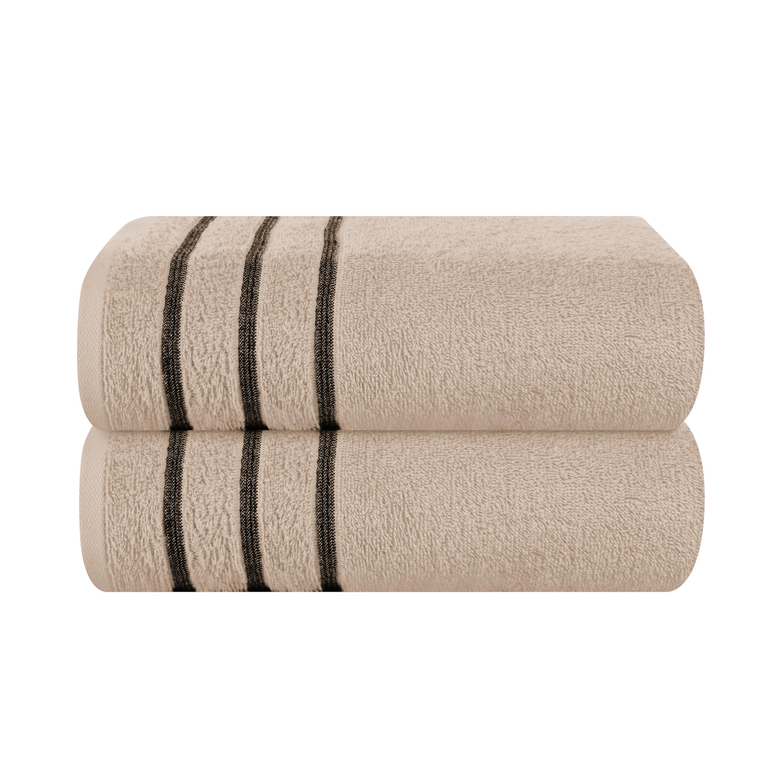 Photo 1 of MyOwn Cotton 2 Pack Oversized Bath Towel Set 28x55 inches, Large Bath Towels, Ultra Absorbant Compact Quickdry & Lightweight Towel, Ideal for Gym Travel Camp Pool - Tan