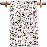 MNIGIU Kawaii Cat Kitchen Towel Japanese Food Lover Gift Sushi Hand Towel Japanese Culture Gifts Cat Mom Stuff