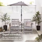 VonHaus Adirondack Love Seat 2 Seater Grey Jack & Jill Patio Set view 2