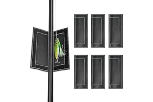 NVAAV Fishing Lure Covers, 6 Pack Fishing Lure Wraps, PVC Leather Fishing Hook Covers Guard Bait Storage Protector Glove to Keep Fishermen Fishing Safe, Black